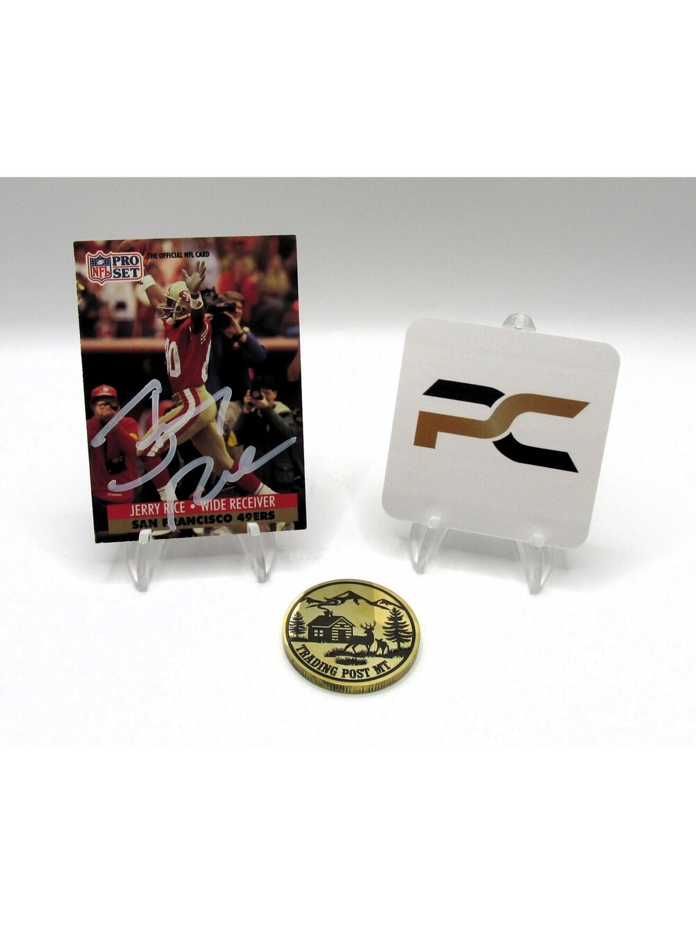 Jerry Rice Signed Card With COA (PC484941) (49ers)